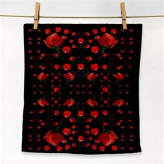 Pumkins And Roses From The Fantasy Garden Face Towel by pepitasart