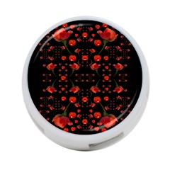 Pumkins And Roses From The Fantasy Garden 4-port Usb Hub (two Sides)  by pepitasart