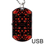 Pumkins And Roses From The Fantasy Garden Dog Tag USB Flash (Two Sides) Front