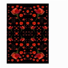 Pumkins And Roses From The Fantasy Garden Large Garden Flag (two Sides) by pepitasart