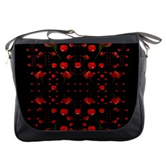 Pumkins And Roses From The Fantasy Garden Messenger Bags by pepitasart