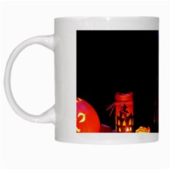 Awaiting Halloween Night White Mugs by gothicandhalloweenstore