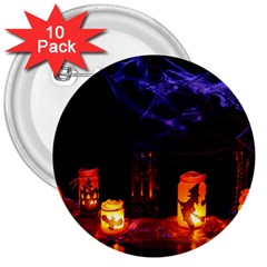 Awaiting Halloween Night 3  Buttons (10 Pack) 