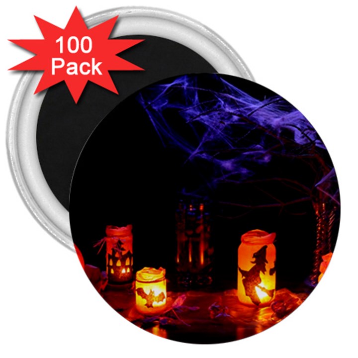 Awaiting Halloween Night 3  Magnets (100 pack)