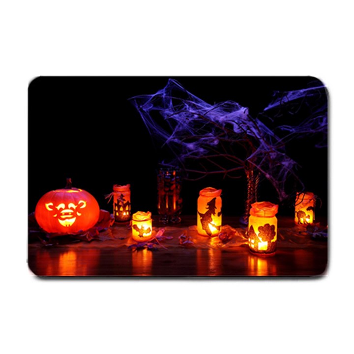 Awaiting Halloween Night Small Doormat 