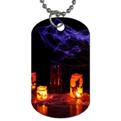 Awaiting Halloween Night Dog Tag (one Side)