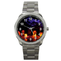 Awaiting Halloween Night Sport Metal Watch