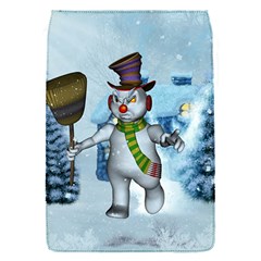 Funny Grimly Snowman In A Winter Landscape Flap Covers (s)  by FantasyWorld7