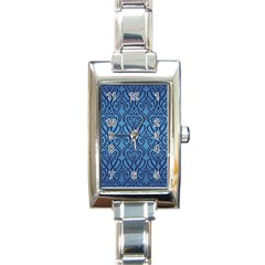 Art Nouveau Teal Rectangle Italian Charm Watch by NouveauDesign