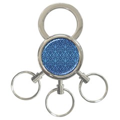 Art Nouveau Teal 3-ring Key Chains by NouveauDesign