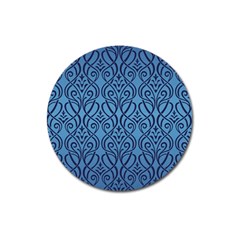 Art Nouveau Teal Magnet 3  (round) by NouveauDesign