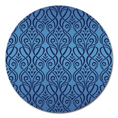 Art Nouveau Teal Magnet 5  (round) by NouveauDesign