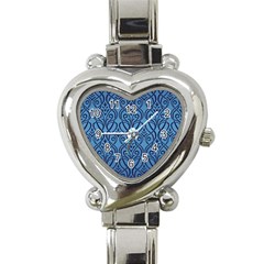 Art Nouveau Teal Heart Italian Charm Watch by NouveauDesign