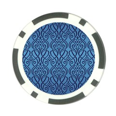 Art Nouveau Teal Poker Chip Card Guard by NouveauDesign