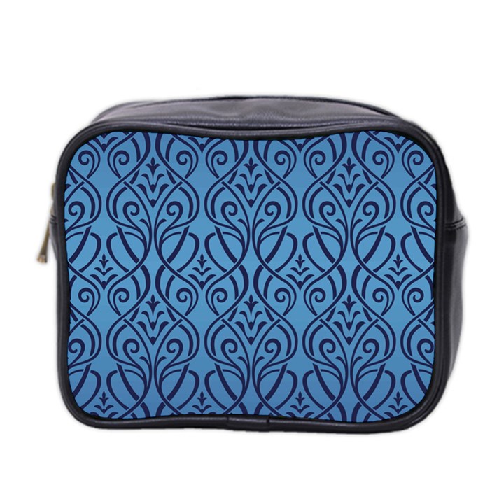 art nouveau teal Mini Toiletries Bag 2-Side