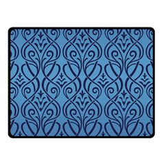 Art Nouveau Teal Fleece Blanket (small) by NouveauDesign