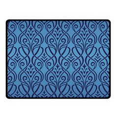 Art Nouveau Teal Double Sided Fleece Blanket (small)  by NouveauDesign