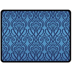 Art Nouveau Teal Double Sided Fleece Blanket (large)  by NouveauDesign