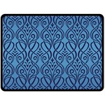 art nouveau teal Double Sided Fleece Blanket (Large)  80 x60  Blanket Front