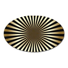 Art Deco Goldblack Oval Magnet by NouveauDesign