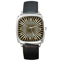 Art Deco Goldblack Square Metal Watch by NouveauDesign