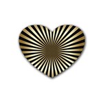 art deco goldblack Heart Coaster (4 pack)  Front