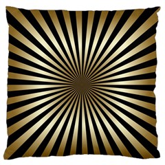 Art Deco Goldblack Large Flano Cushion Case (two Sides) by NouveauDesign