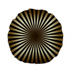 art deco goldblack Standard 15  Premium Flano Round Cushions Front