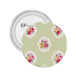 green shabby chic 2.25  Buttons Front