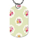 green shabby chic Dog Tag (One Side) Front