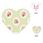 green shabby chic Playing Cards (Heart)  Front