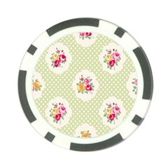 Green Shabby Chic Poker Chip Card Guard by NouveauDesign