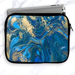 Ocean Blue Gold Marble Apple Ipad 2/3/4 Zipper Cases by NouveauDesign