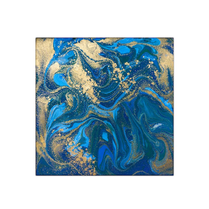 ocean blue gold marble Satin Bandana Scarf