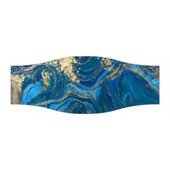 Ocean Blue Gold Marble Stretchable Headband by NouveauDesign