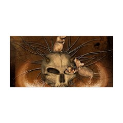 Awesome Skull With Rat On Vintage Background Yoga Headband