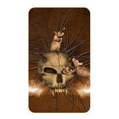 Awesome Skull With Rat On Vintage Background Memory Card Reader