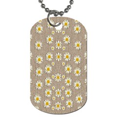 Star Fall Of Fantasy Flowers On Pearl Lace Dog Tag (one Side) by pepitasart