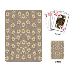 Star Fall Of Fantasy Flowers On Pearl Lace Playing Card by pepitasart