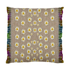 Star Fall Of Fantasy Flowers On Pearl Lace Standard Cushion Case (two Sides) by pepitasart