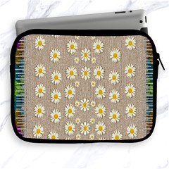 Star Fall Of Fantasy Flowers On Pearl Lace Apple Ipad 2/3/4 Zipper Cases by pepitasart