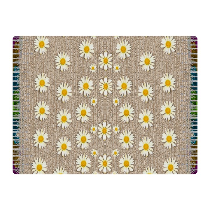 Star Fall Of Fantasy Flowers On Pearl Lace Double Sided Flano Blanket (Mini) 