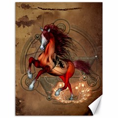 Awesome Horse  With Skull In Red Colors Canvas 18  X 24  