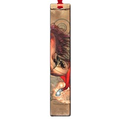 Awesome Horse  With Skull In Red Colors Large Book Marks by FantasyWorld7