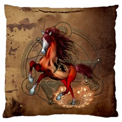 Awesome Horse  With Skull In Red Colors Standard Flano Cushion Case (two Sides) by FantasyWorld7