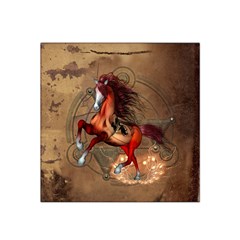 Awesome Horse  With Skull In Red Colors Satin Bandana Scarf by FantasyWorld7