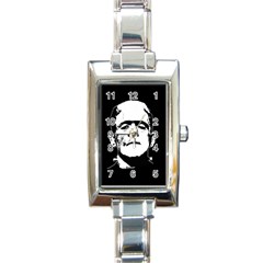 Frankenstein s Monster Halloween Rectangle Italian Charm Watch by Valentinaart