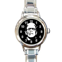 Frankenstein s Monster Halloween Round Italian Charm Watch by Valentinaart