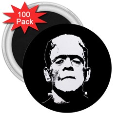 Frankenstein s Monster Halloween 3  Magnets (100 Pack) by Valentinaart