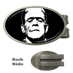 Frankenstein s Monster Halloween Money Clips (oval)  by Valentinaart